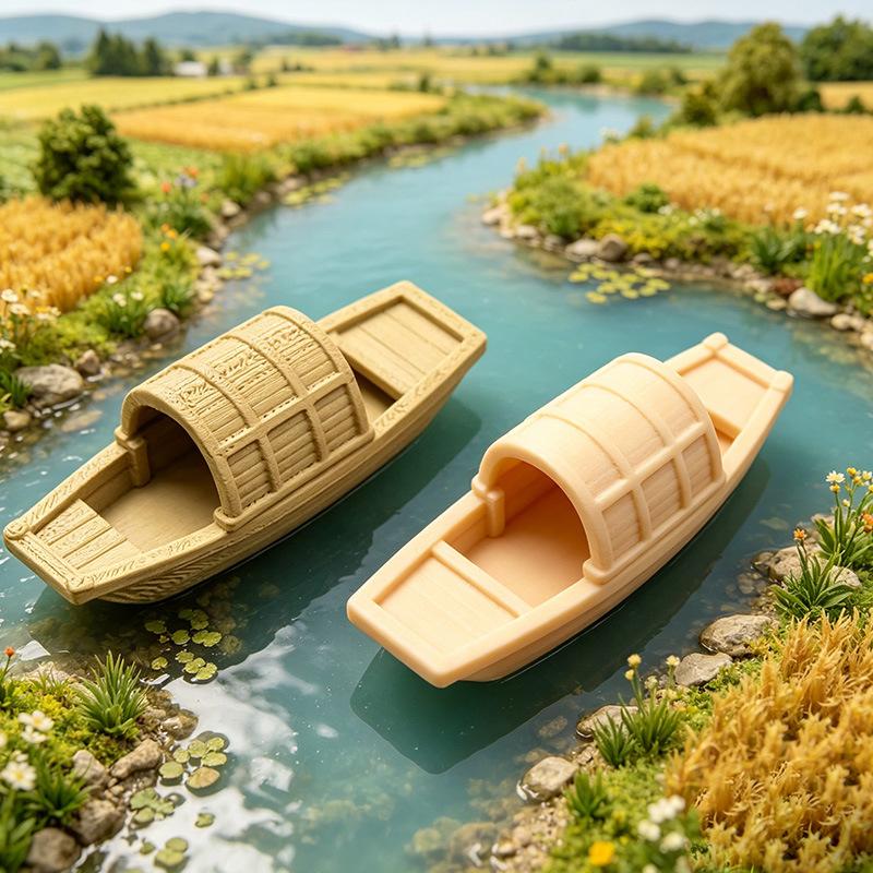 Aquarium Moss - 【S】Simulation Floating Mini Boat Model Figurine