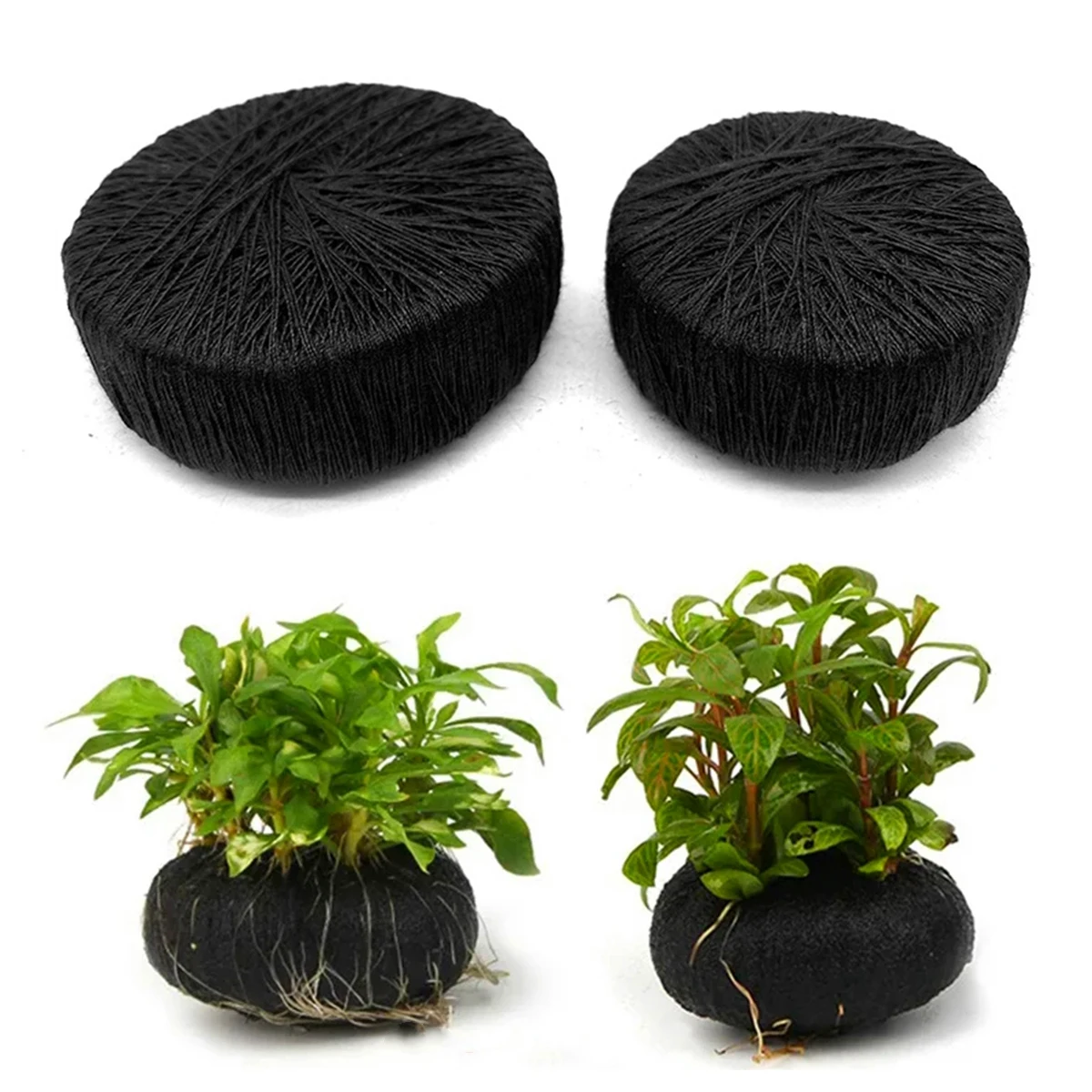 Aquarium Plant Substrate - 5Pcs Black Fish Tank Water Grass