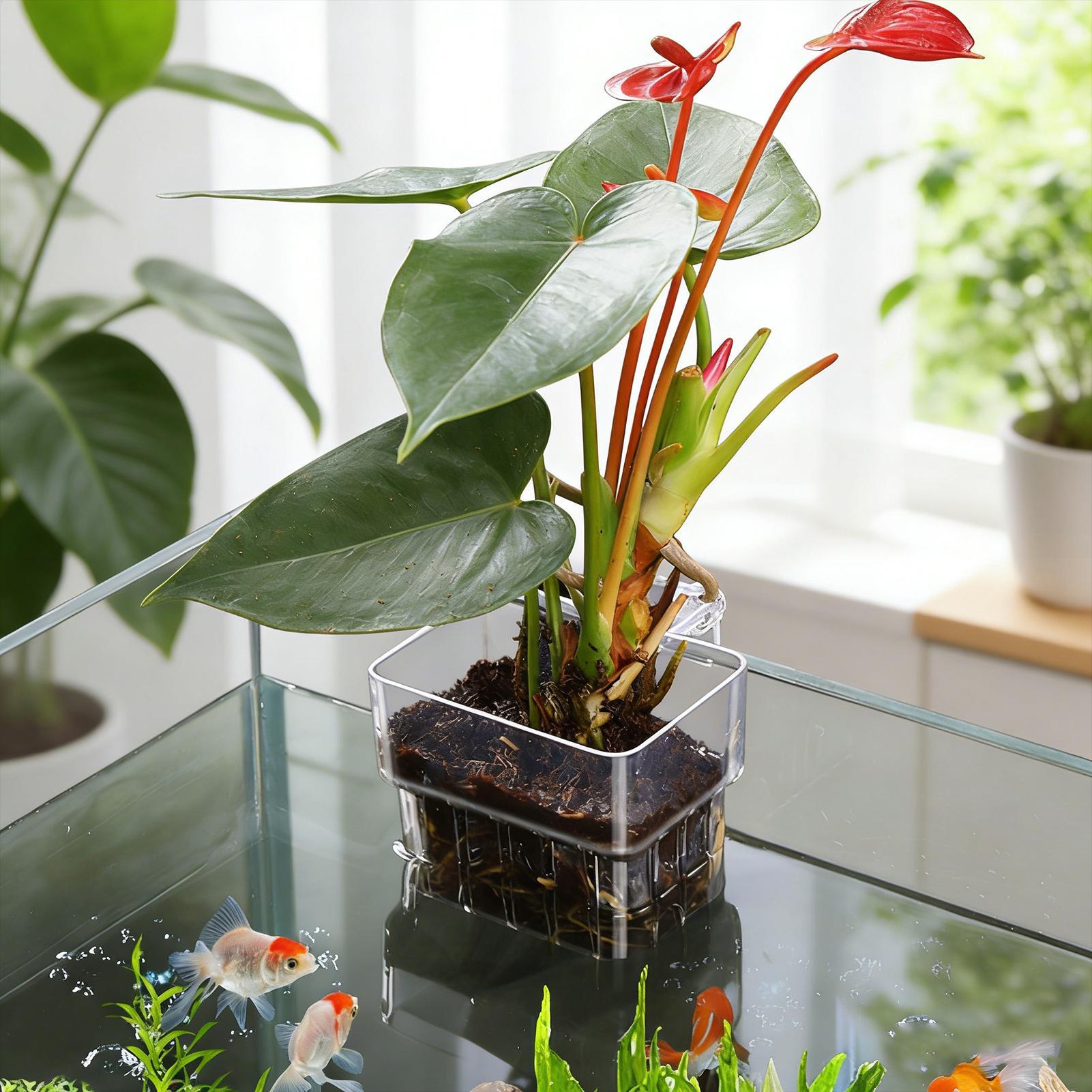Transparent Hangable Aquarium  - огляд і ціна Aquarium Plants Live