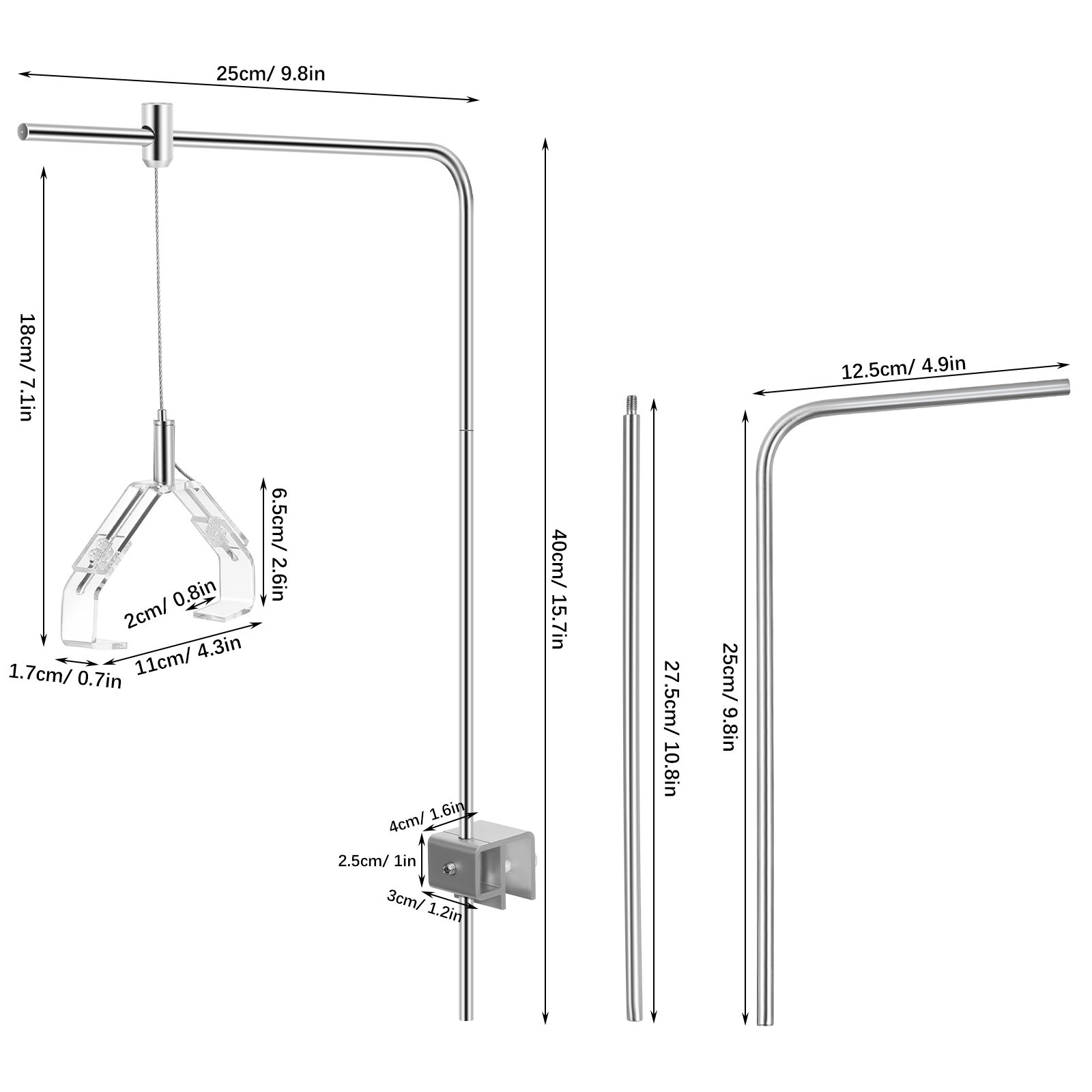2Pcs Aquarium Lamp Holder Supp - огляд і ціна Aquarium Plant Holder
