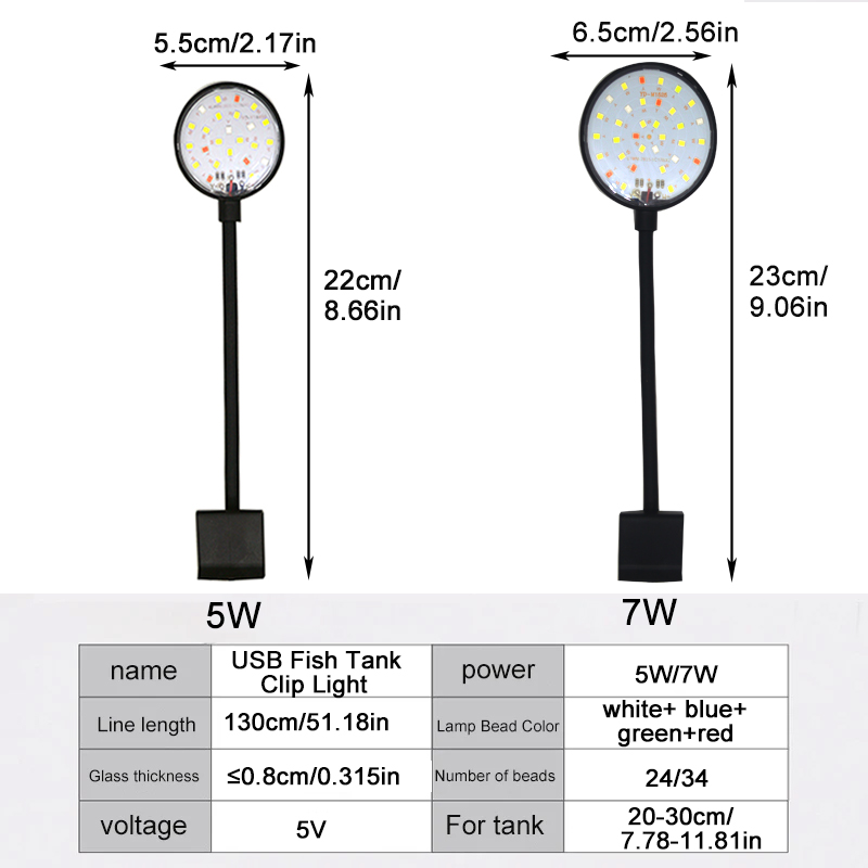 USB Aquarium LED Lamp Fish Tan - огляд і ціна Aquarium Plant Light