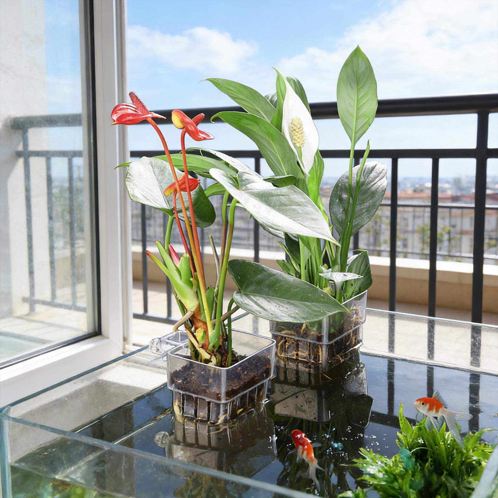 Aquarium Plant Basket Transpar - огляд і ціна Plant Aquarium Pot