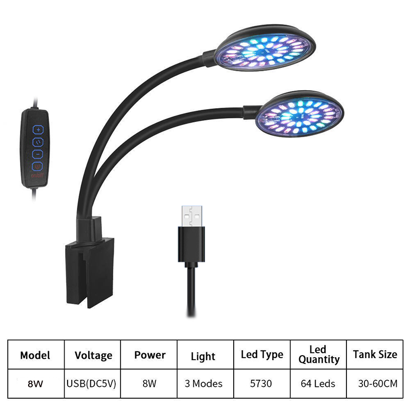 USB Aquarium LED Light Fish Ta - огляд і ціна Aquarium Plant Light