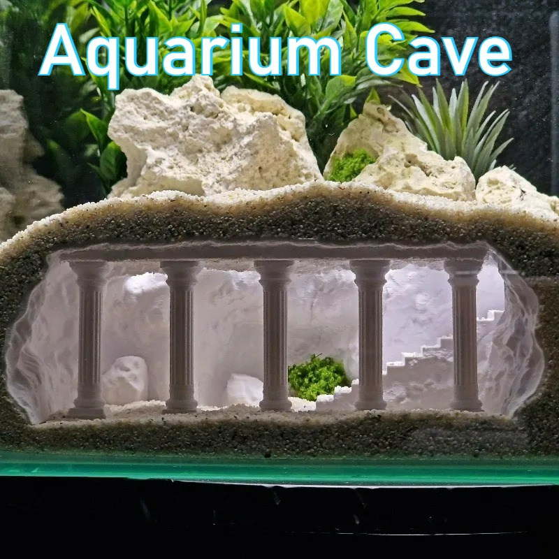 3D Printed Fish Tank Cave, Art - огляд і ціна Aquarium Plants Live