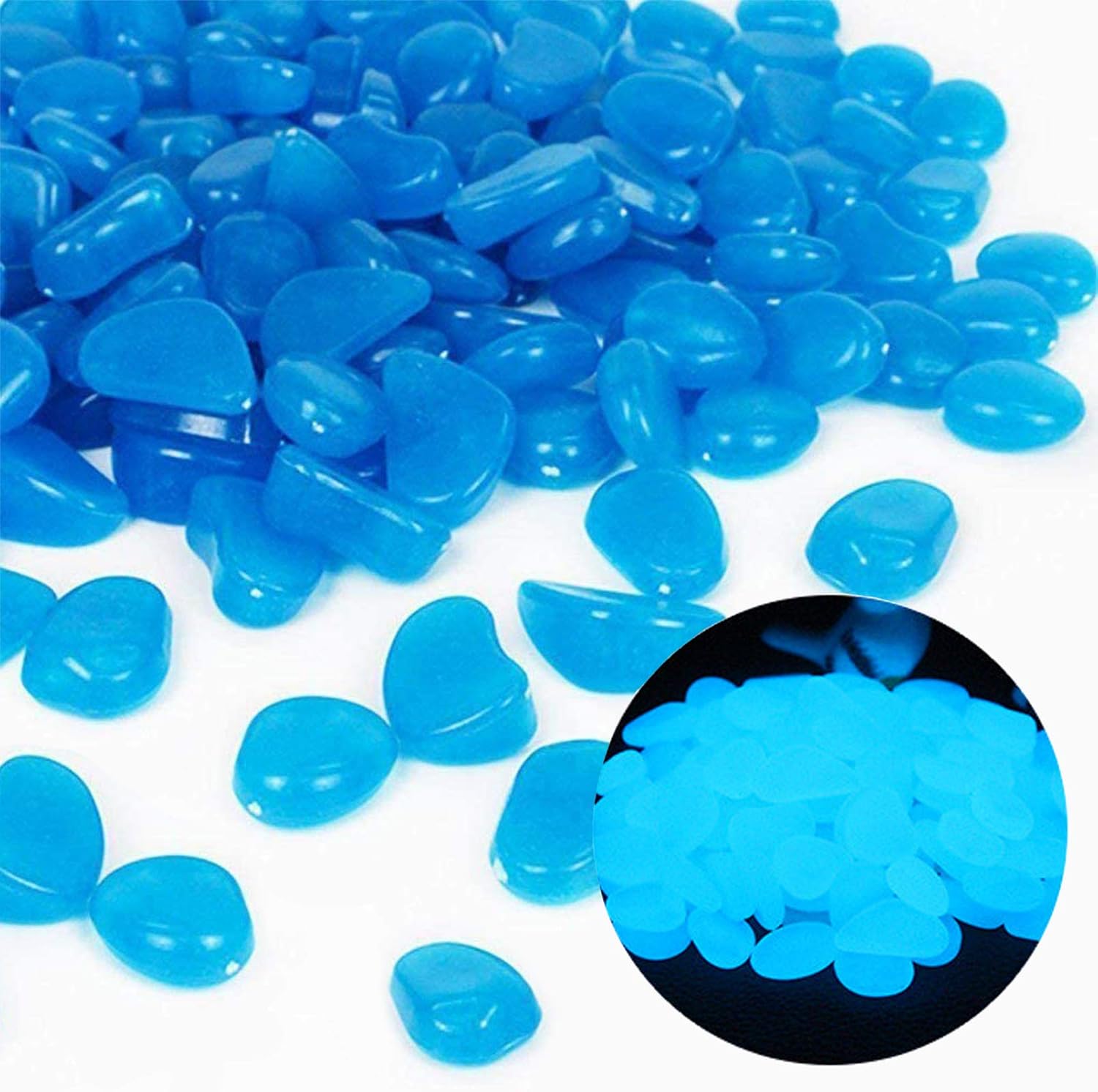 Fish Tank Rocks Glow Blue Pebb - огляд і ціна Aquarium Moss