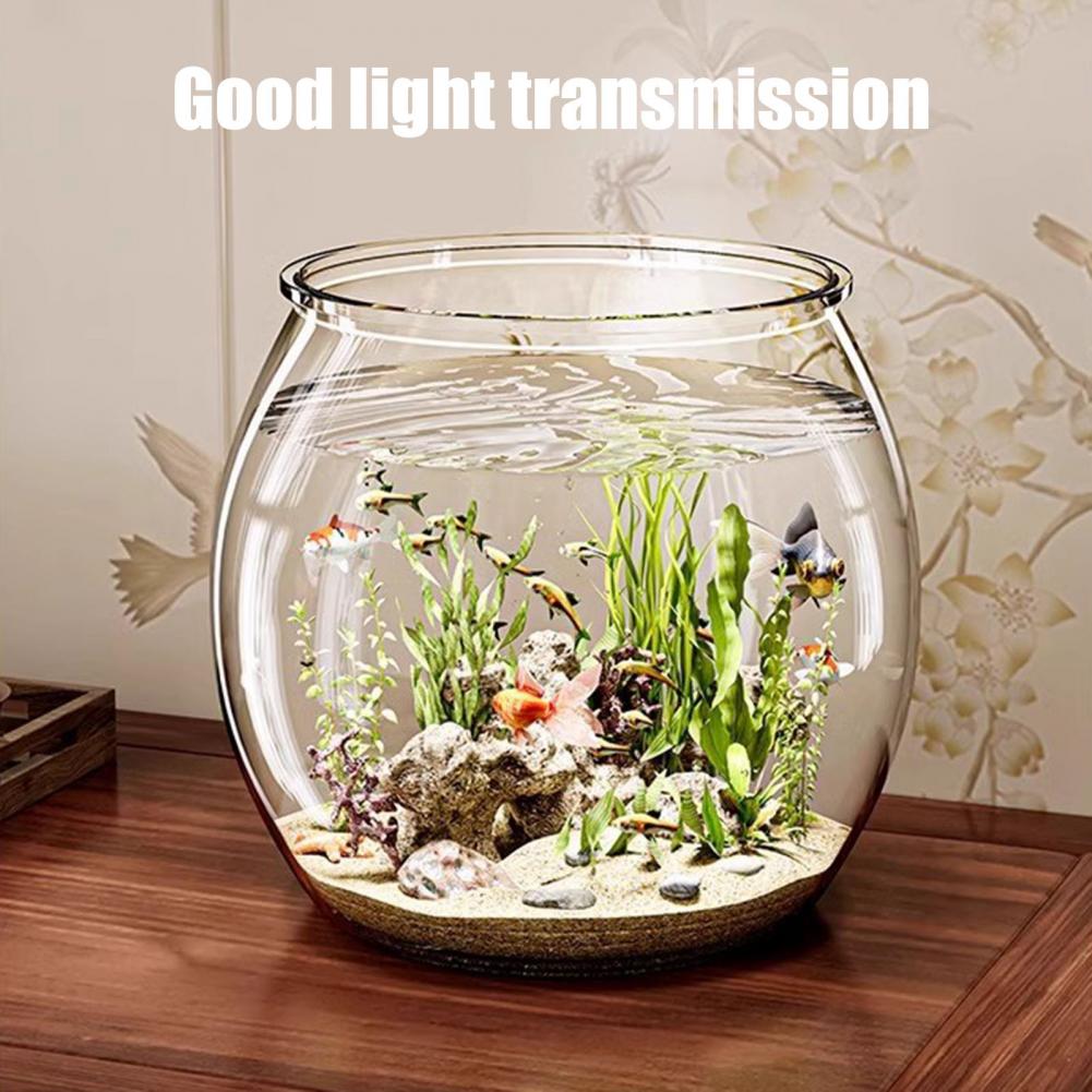 Clear Plastic round Fish Bowl  - огляд і ціна Plant Aquarium Pot