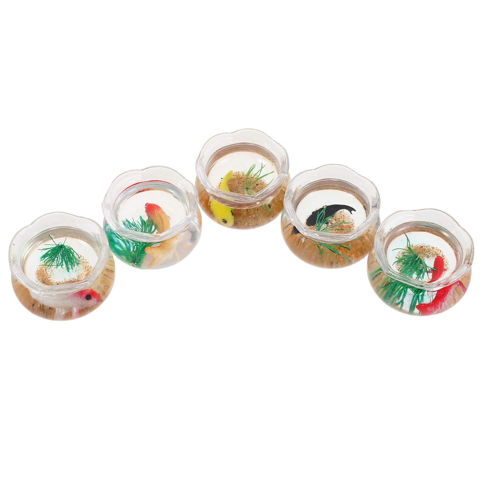 5Pcs Mini Fish Bowl Realistic  - огляд і ціна Planted Tank
