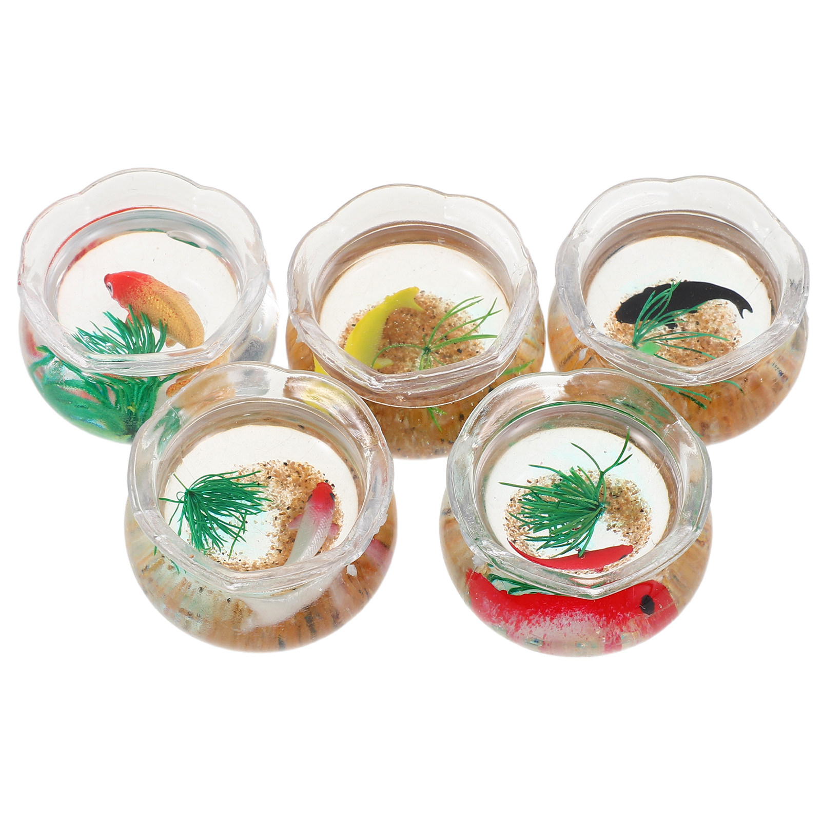 5Pcs Mini Fish Bowl Realistic  - огляд і ціна Planted Tank